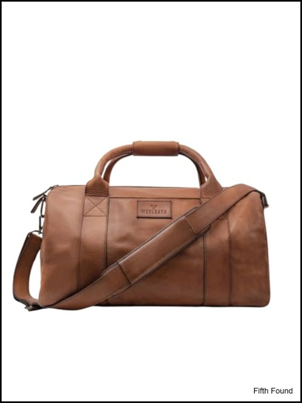 Full Grain Leather Duffle Bag 25L Travel Weekender
